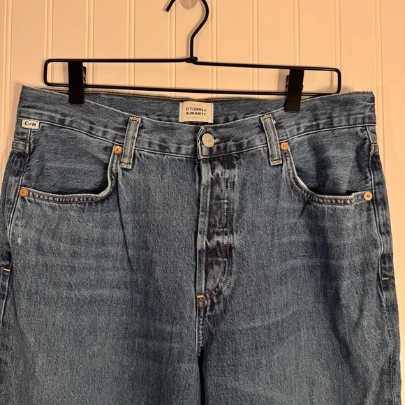 Citizens Of Humanity Annina Trouser Medium Wash High Rise Denim Jeans Size 30 - Picture 4 of 16
